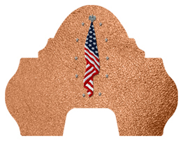 DARAY-L-421-SH-CP Flag at Rest Shimmer Copper